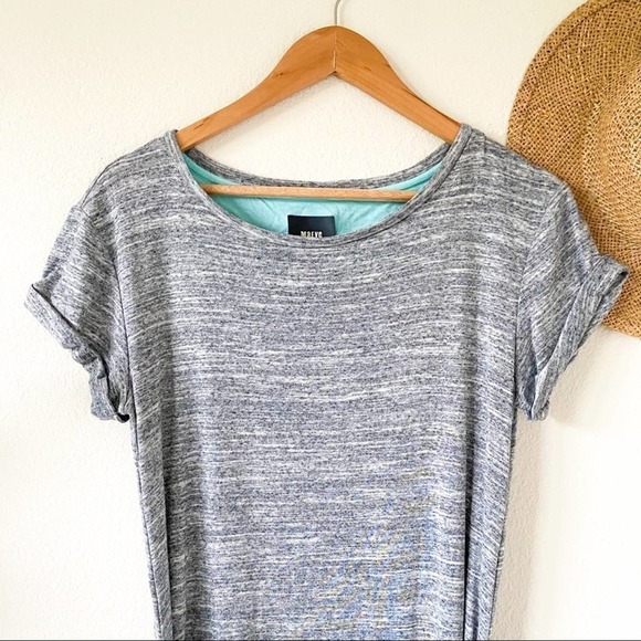 Anthro Maeve Grey Wrap Tee Dress size S Small Anthropologie - Picture 5 of 8